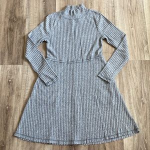 CATO gray ribbed turtleneck dress size small